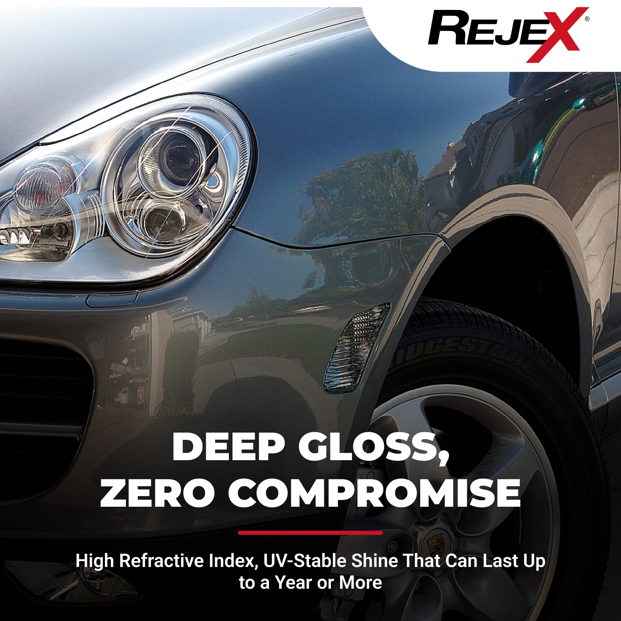 RejeX on boat hull illustrating water beading and simplified cleaning