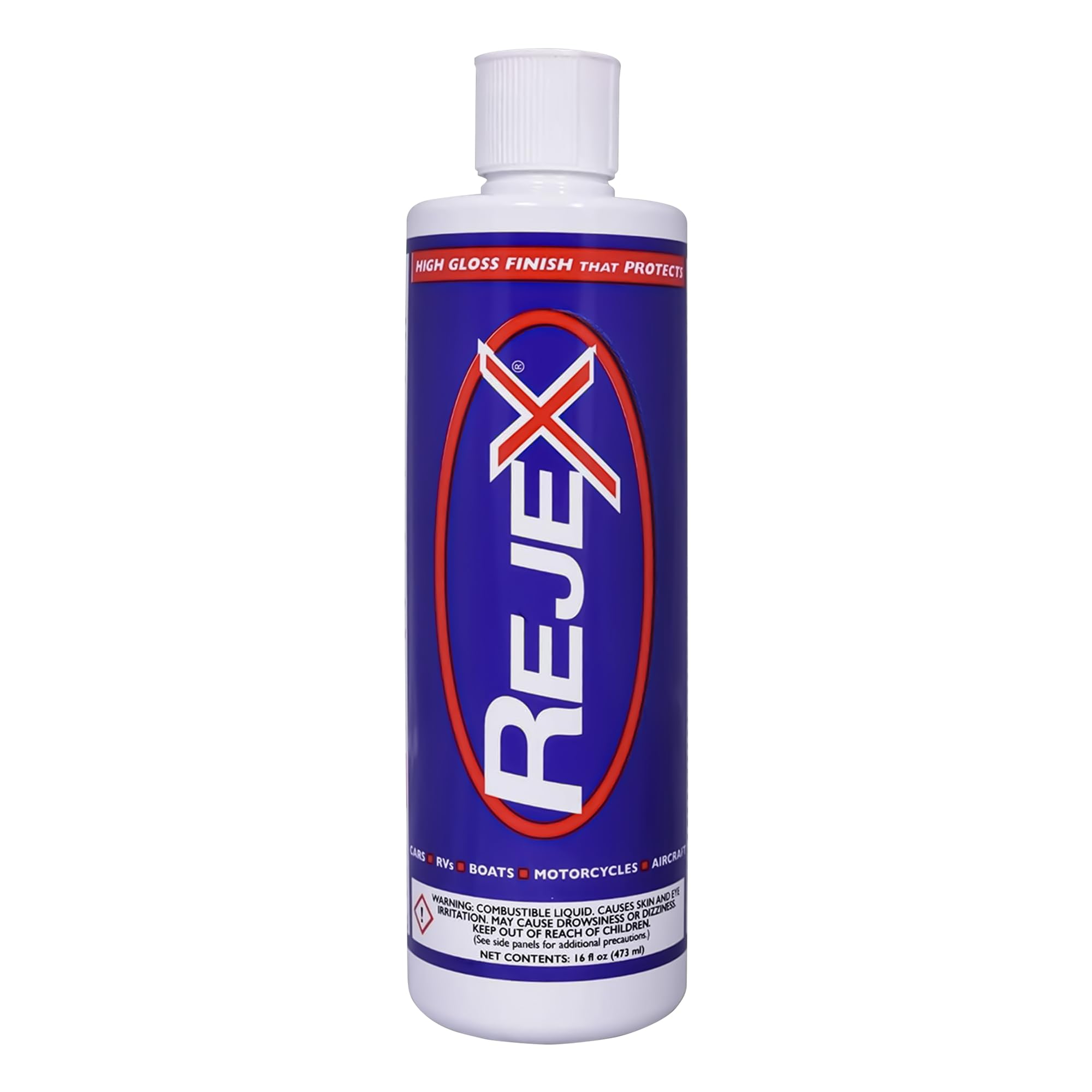 RejeX front bottle showing label and 16 fl oz volume for easy storage