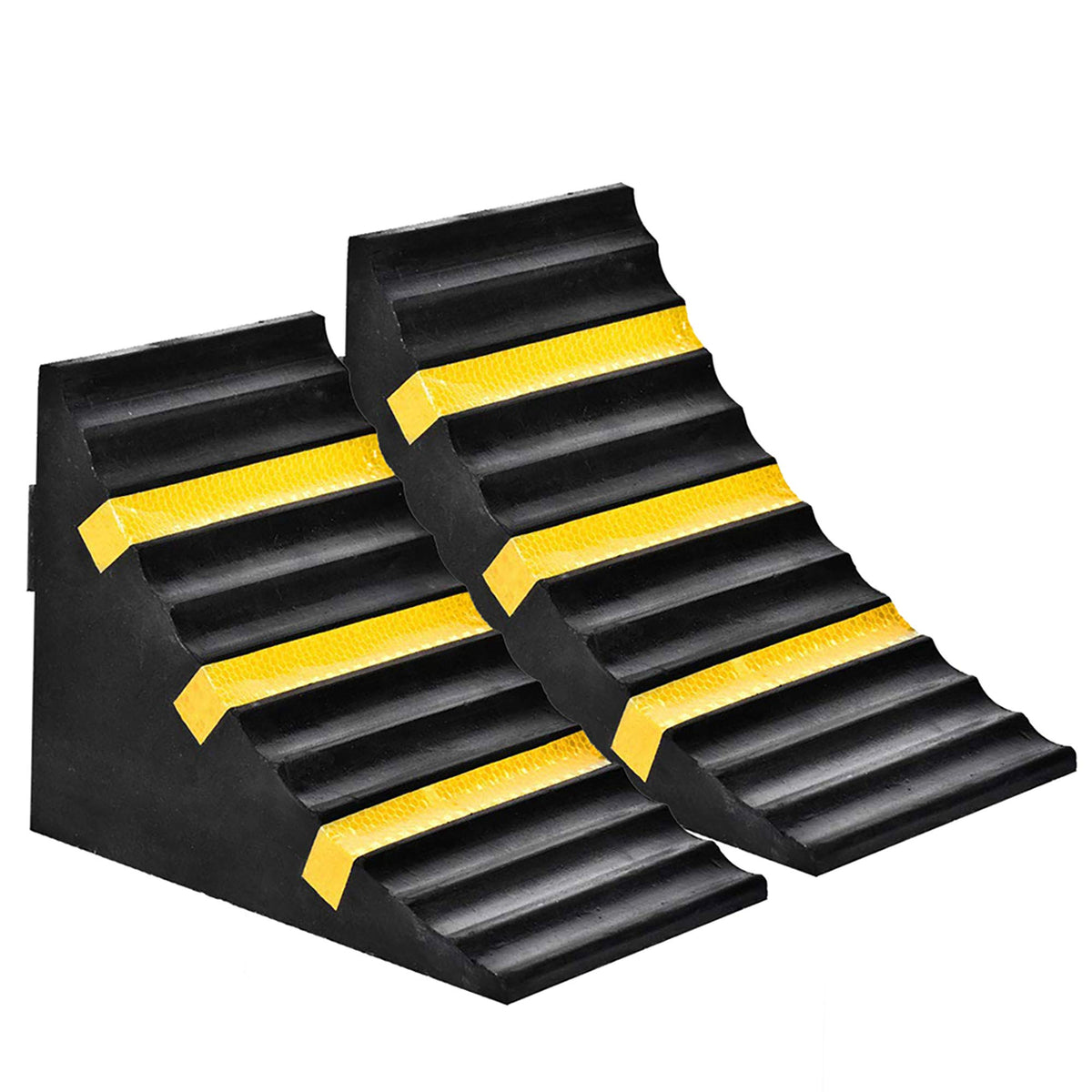 RELIANCER front view of two chocks showing size and stability benefit