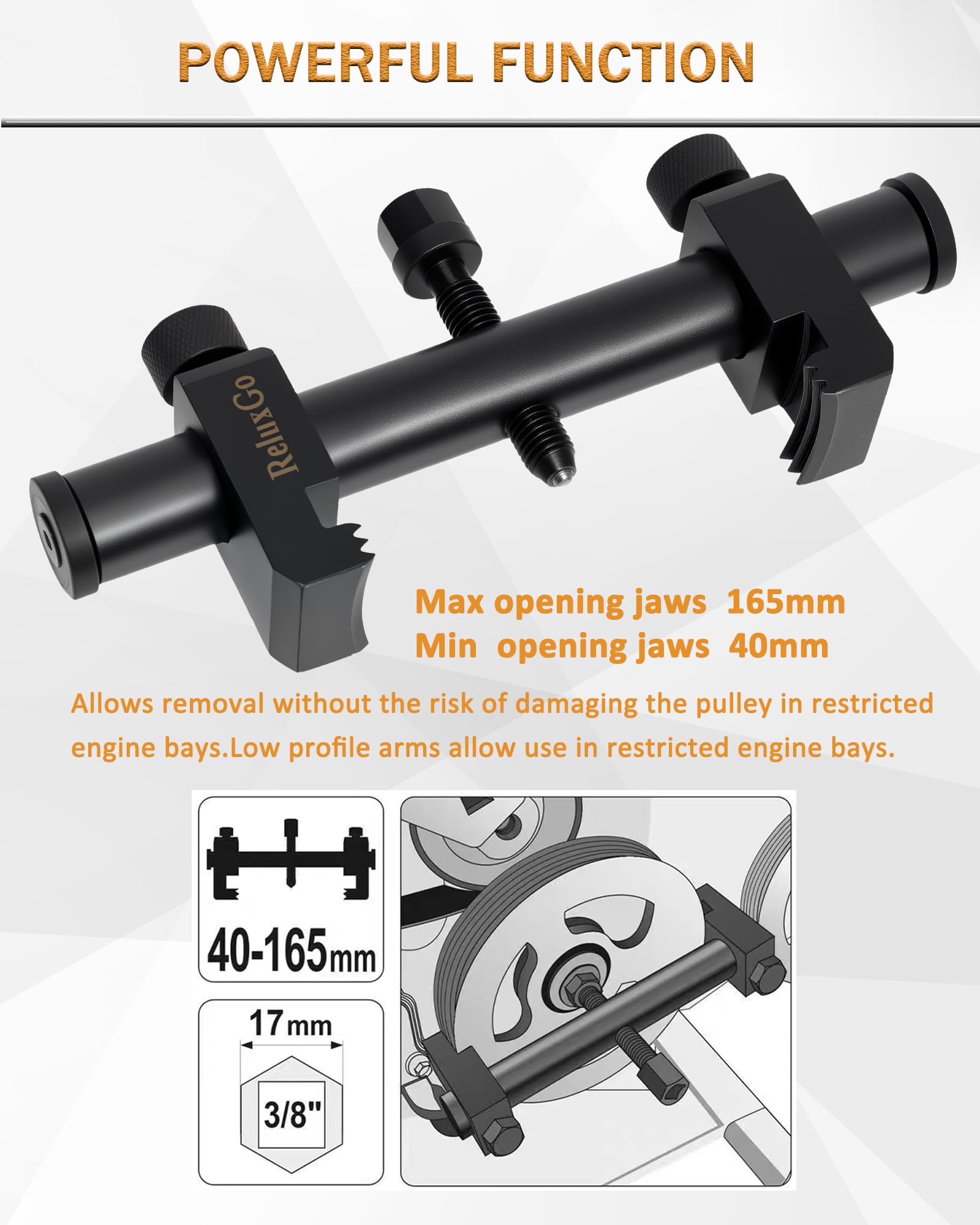 ReluxGo detail of precision-machined claws for secure grip
