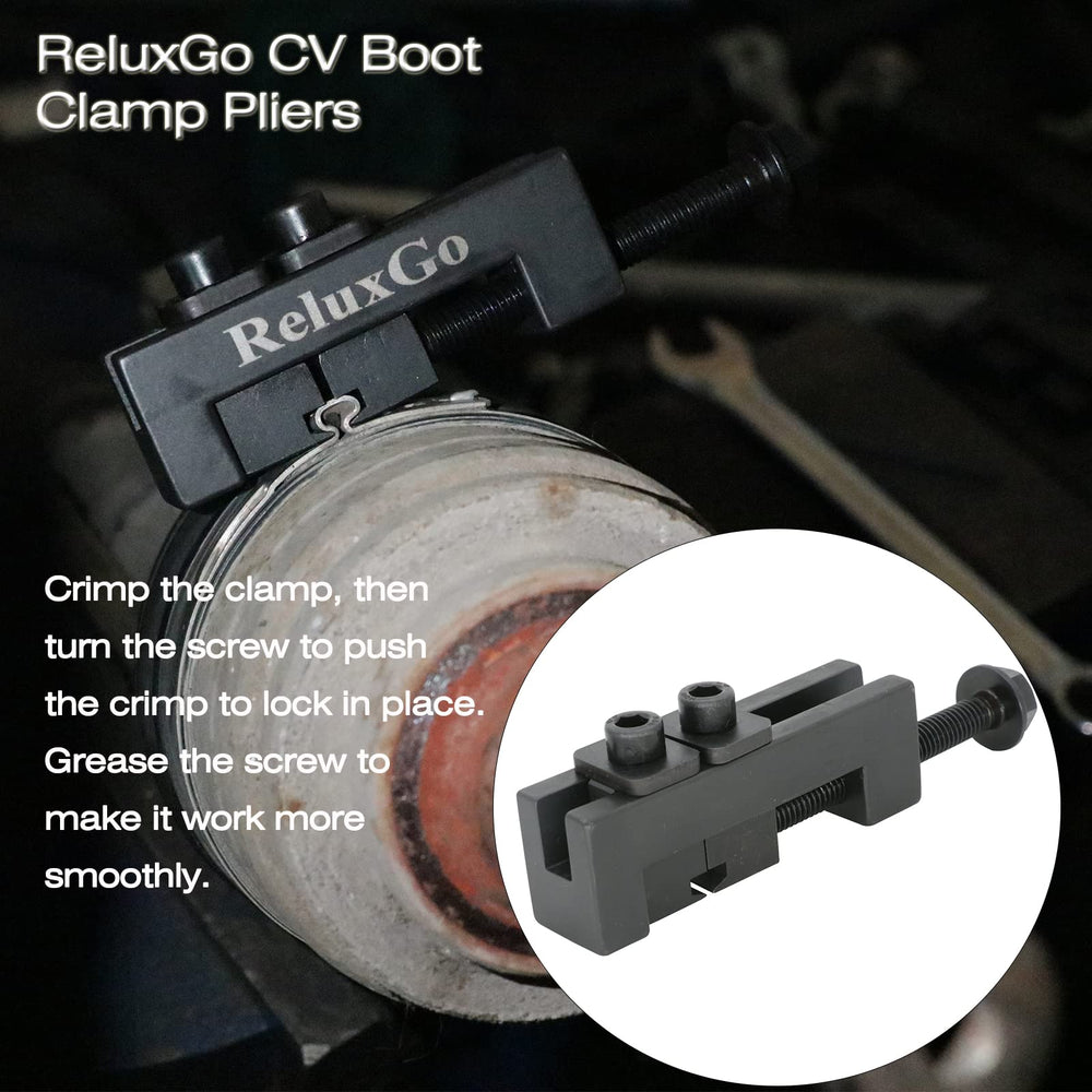 ReluxGo close-up of crimping jaw and screw mechanism for precise, controlled crimps