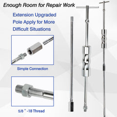 ReluxGo extension pole and slide hammer assembled providing extra reach