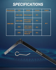 ReluxGo handle length beside ruler showing 625 mm reach for better leverage
