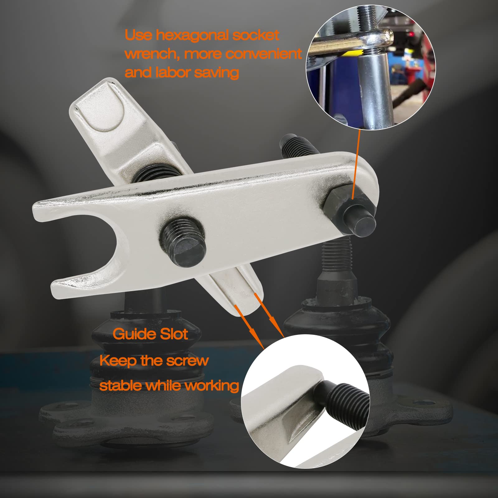 ReluxGo in use on an Audi control arm demonstrating safe, non-destructive separation benefit