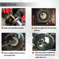 ReluxGo puller installed in engine bay showing quick damper removal