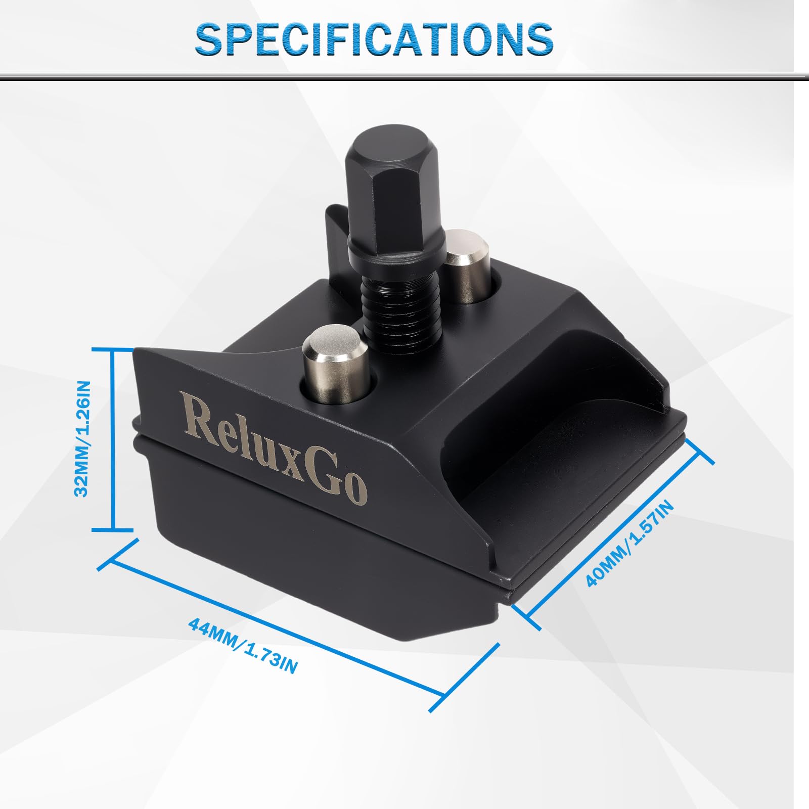 ReluxGo material stamp and heat-treated finish demonstrating durability