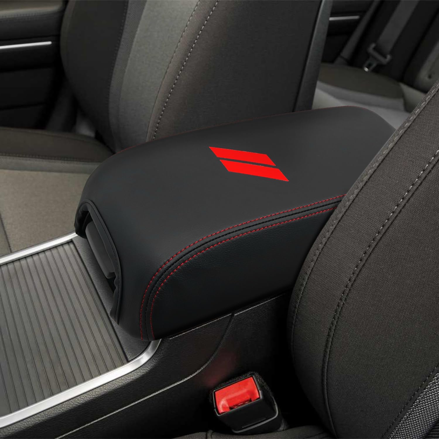 REMOCH front view of fitted center console cover showing clean installation and improved appearance
