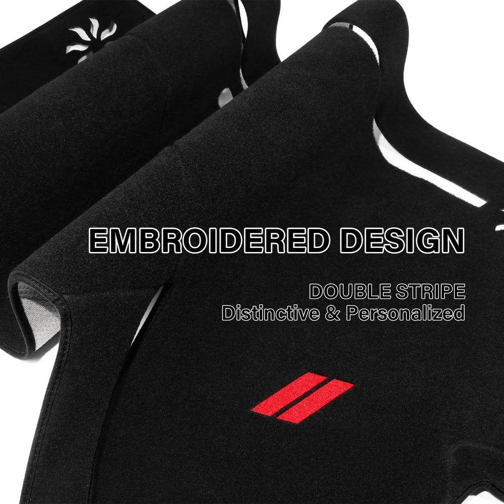 REMOCH close-up of embroidered red double stripe offering refined styling