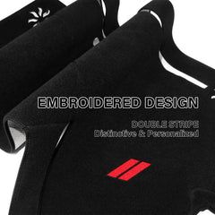 REMOCH close-up of embroidered red double stripe offering refined styling