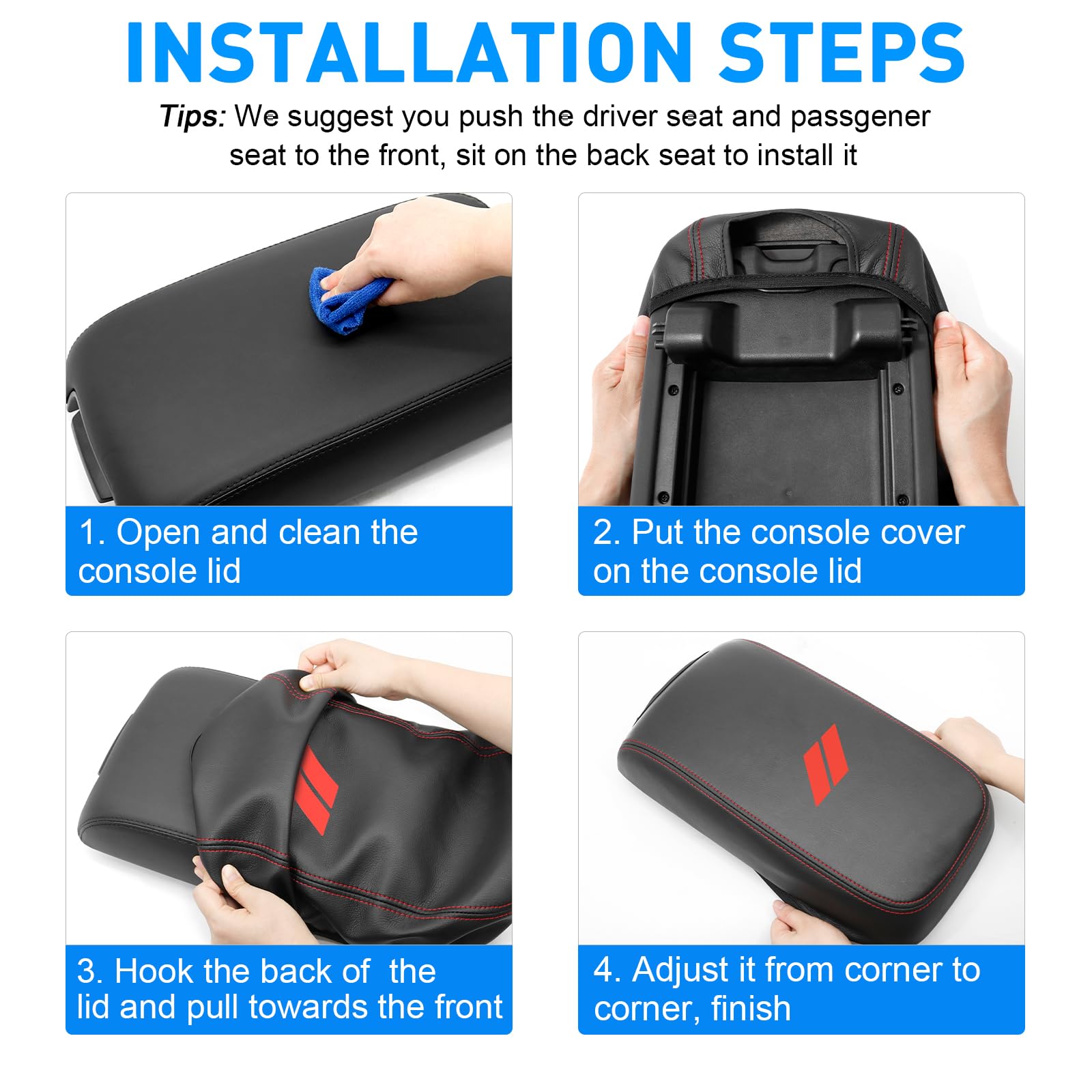 REMOCH armrest cover next to hand showing accurate scale and fit