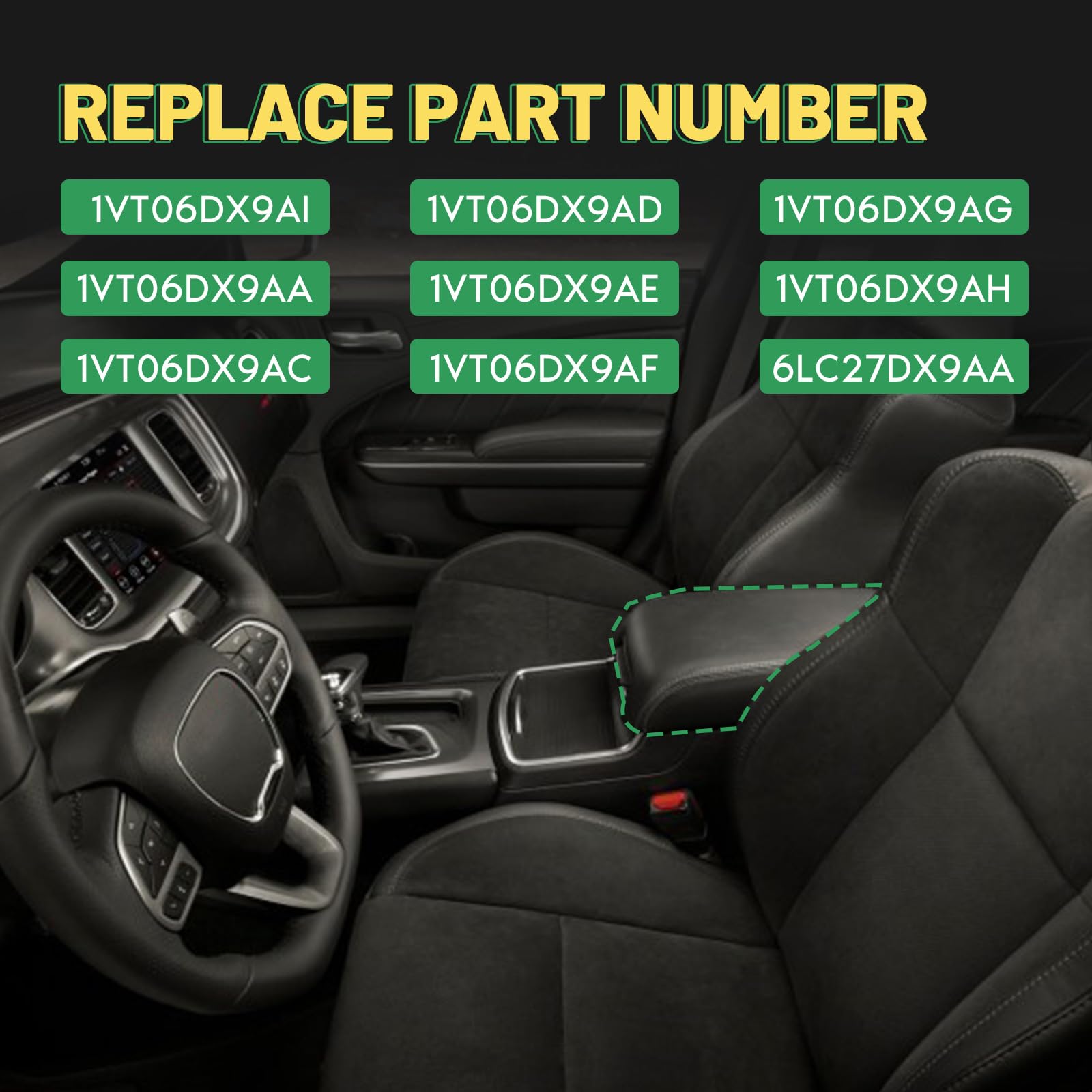 Rendrox armrest installed in vehicle console demonstrating exact fit and alignment