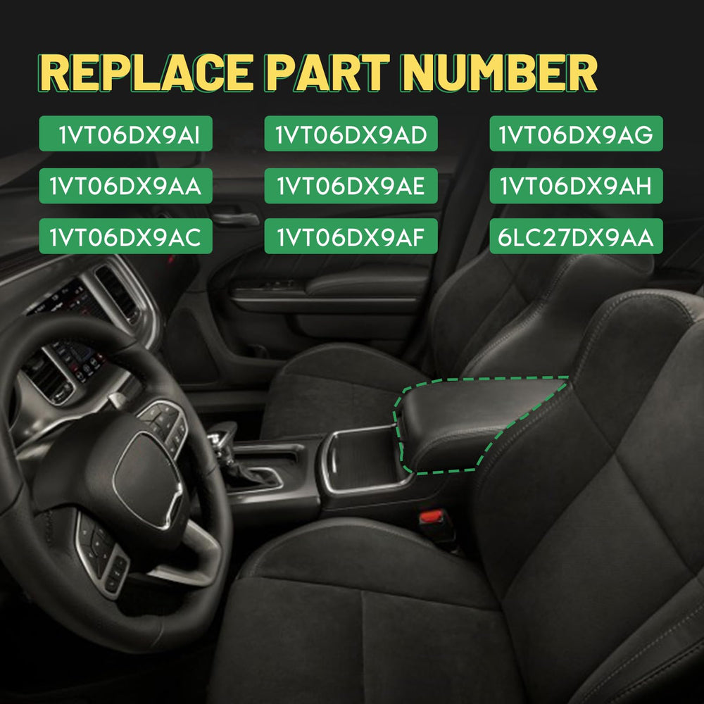 Rendrox armrest installed in vehicle console demonstrating exact fit and alignment