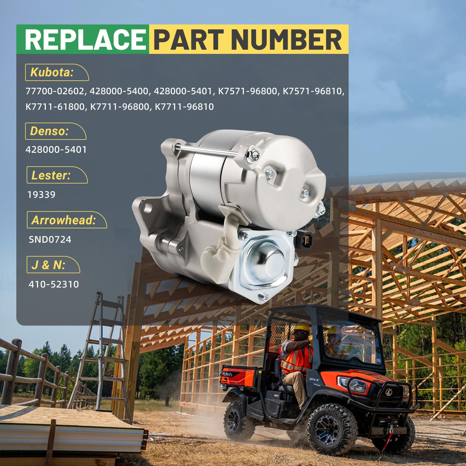 Rendrox starter installed on RTV engine demonstrating direct-fit compatibility