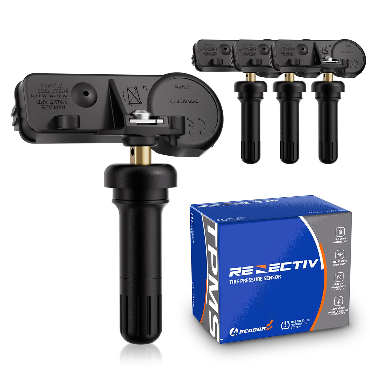 RENECTIV sensor front view showing compact design and reliable fit