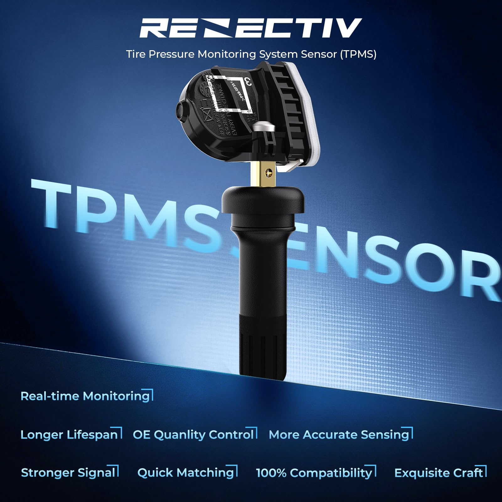 RENECTIV sensor size next to ruler showing compact dimensions for fitment