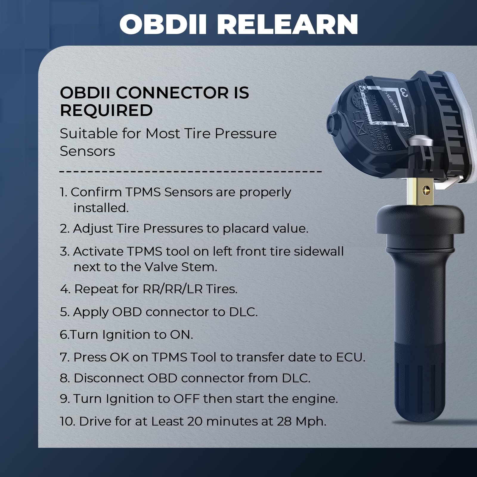 RENECTIV sensor being woken with TPMS tool showing quick activation benefit