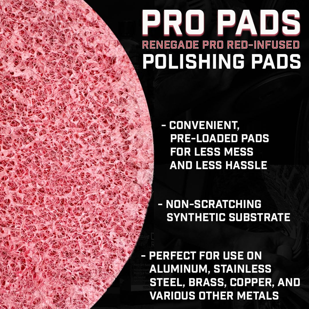 Renegade Products pad texture close-up revealing abrasive weave for controlled cutting