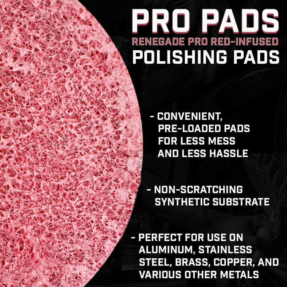 Renegade Products pad texture close-up revealing abrasive weave for controlled cutting
