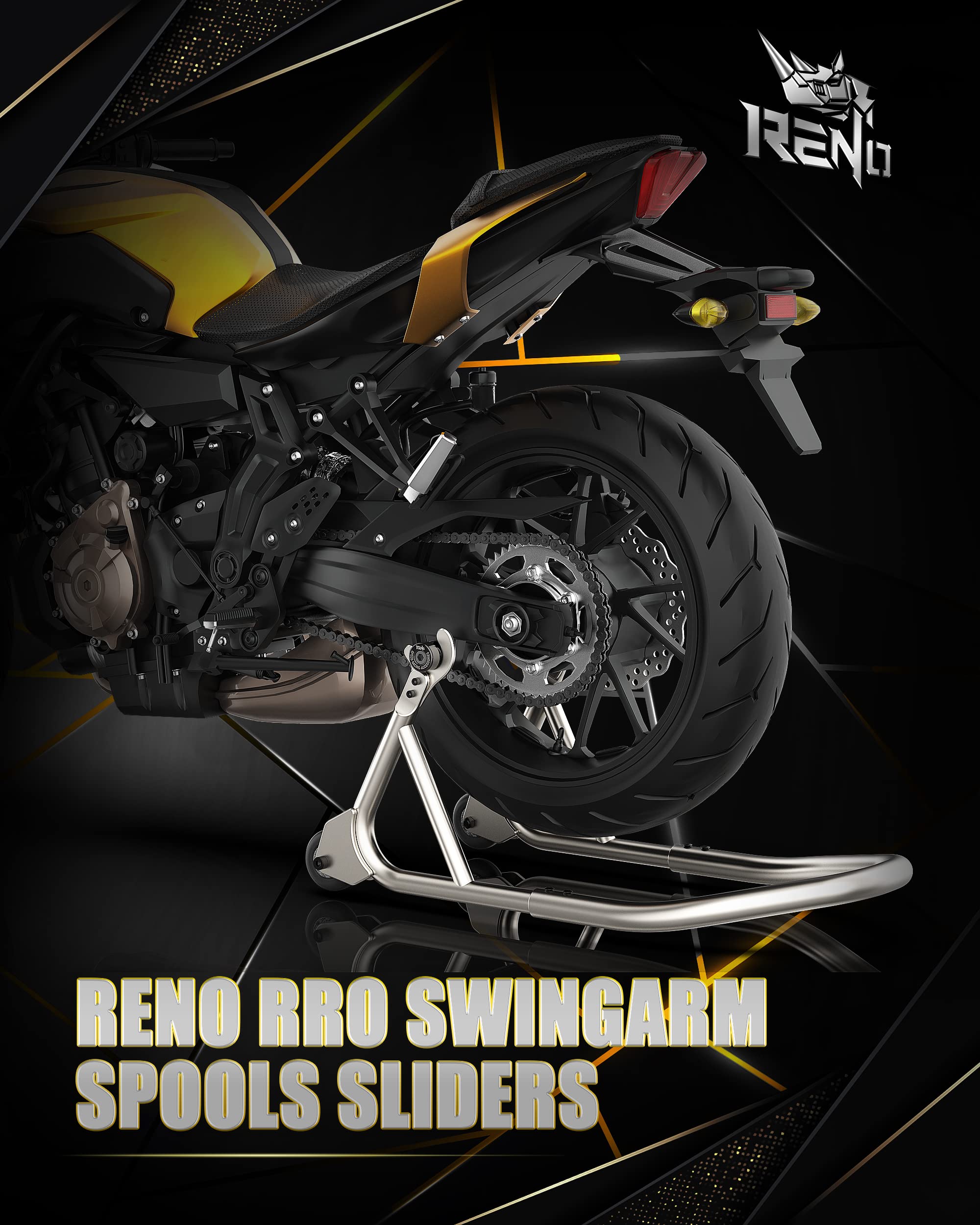 RENO spool beside a coin demonstrating compact size and sturdy build