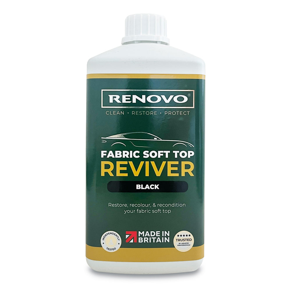 Renovo bottle front view showing product and restored finish benefit