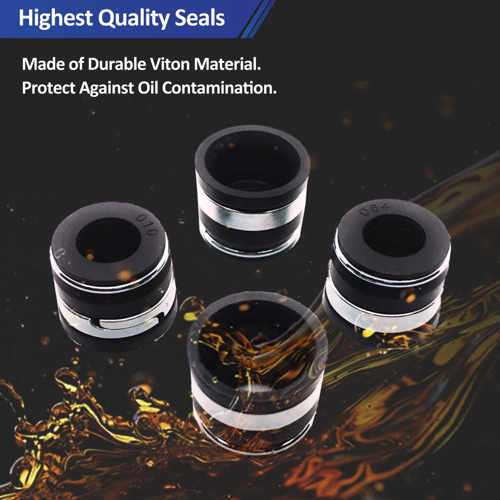 REPLACEMENTKITS.COM four seals laid out next to a ruler to show compact size and scale