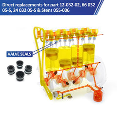 REPLACEMENTKITS.COM seal being installed on a valve stem demonstrating correct fitment