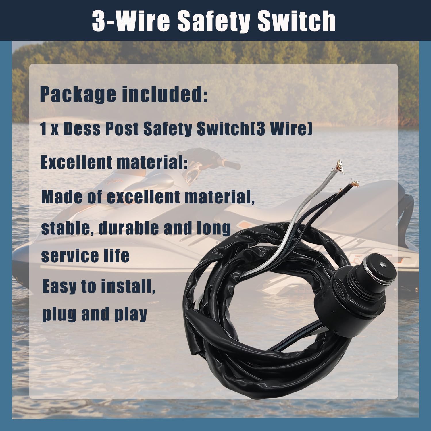 repustor Dess Post switch packaging with included unit showing ready-to-install benefit