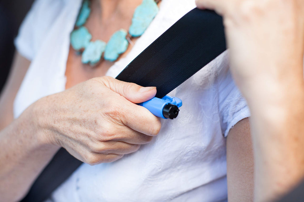 RESQME next to a credit card showing compact size, easy to store benefit