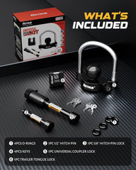 RETRUE close-up of coupler lock showing adjustment mechanism, prevents unauthorized unhitching