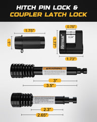 RETRUE tongue pin installed in latch‑type coupler, quick secure fit for peace of mind