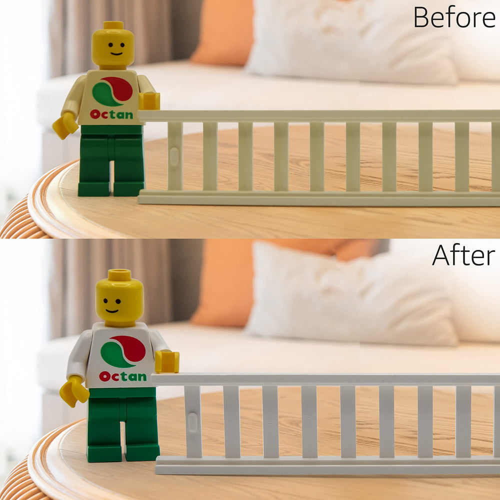 Retro-Brite used on tub jet area showing refreshed plastic finish benefit