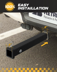 RETRUE close-up of included 5/8" bolt, nut and clip for secure, tool-free fastening