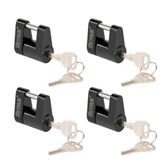 RETRUE front view of coupler lock showing secure padlock-style design and deterrent benefit