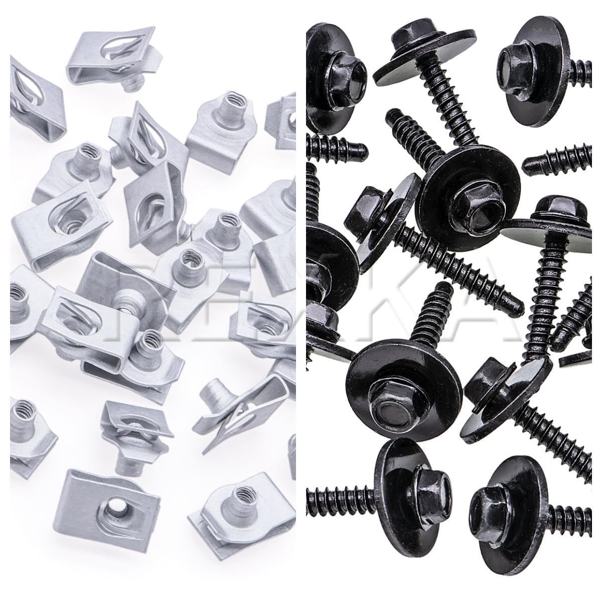 Rexka close-up of extruded U-nut thread profile that improves panel grip and locking