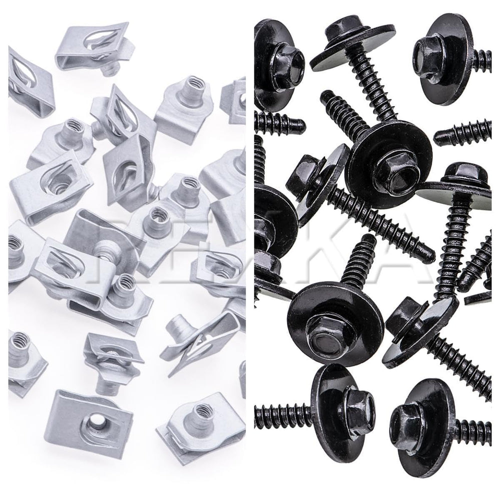 Rexka close-up of extruded U-nut thread profile that improves panel grip and locking