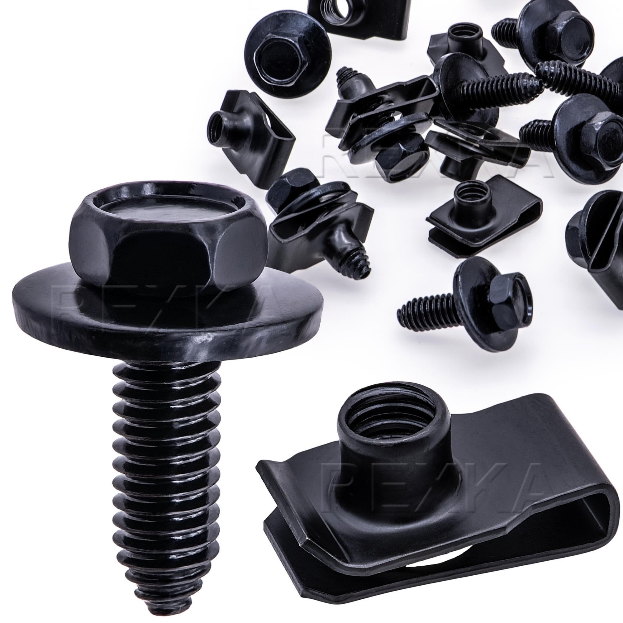 Rexka front view of kit packaging showing bolts and U-nuts, useful for quick fixes