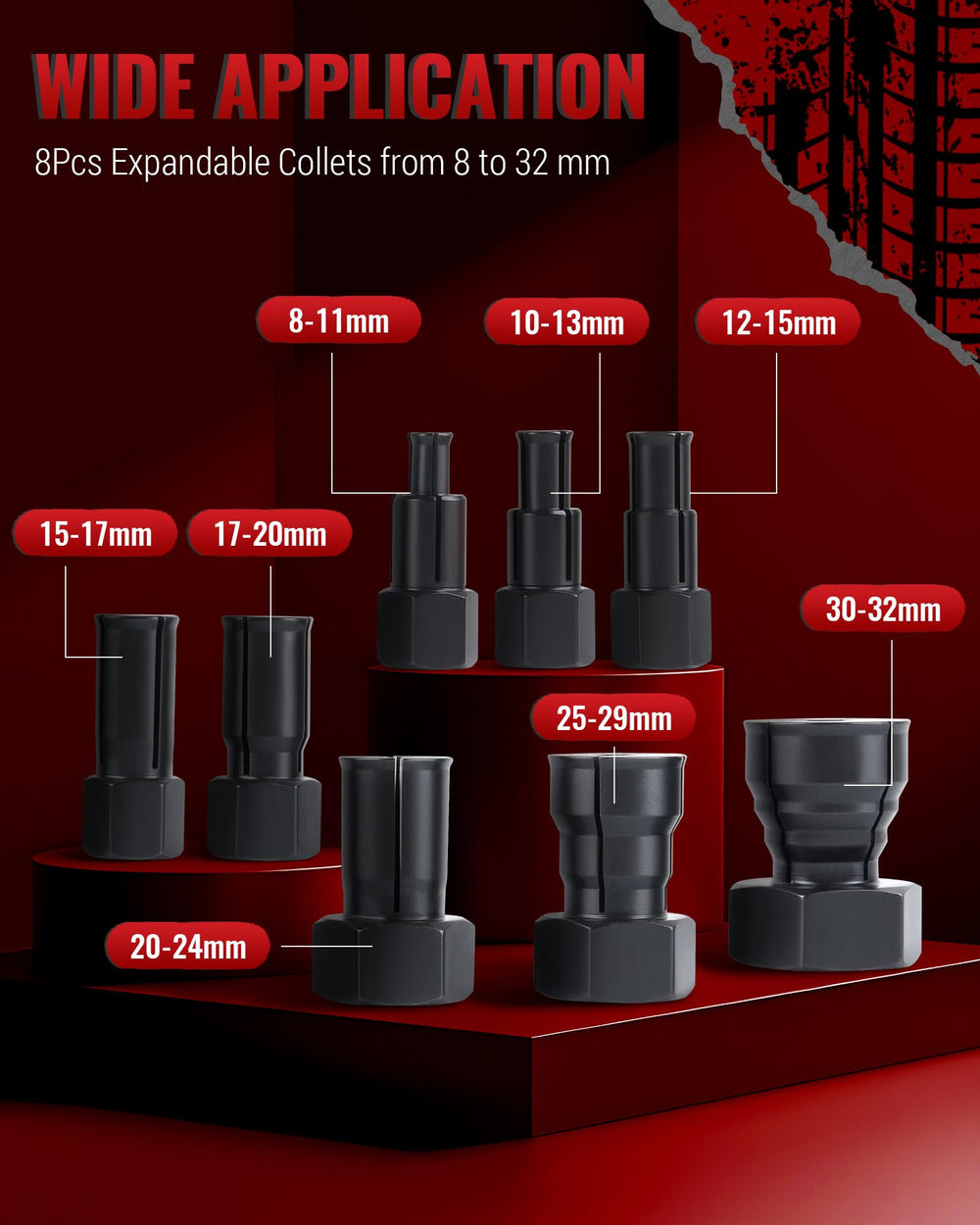 Reywoo collet close-up showing teeth detail for secure internal grip