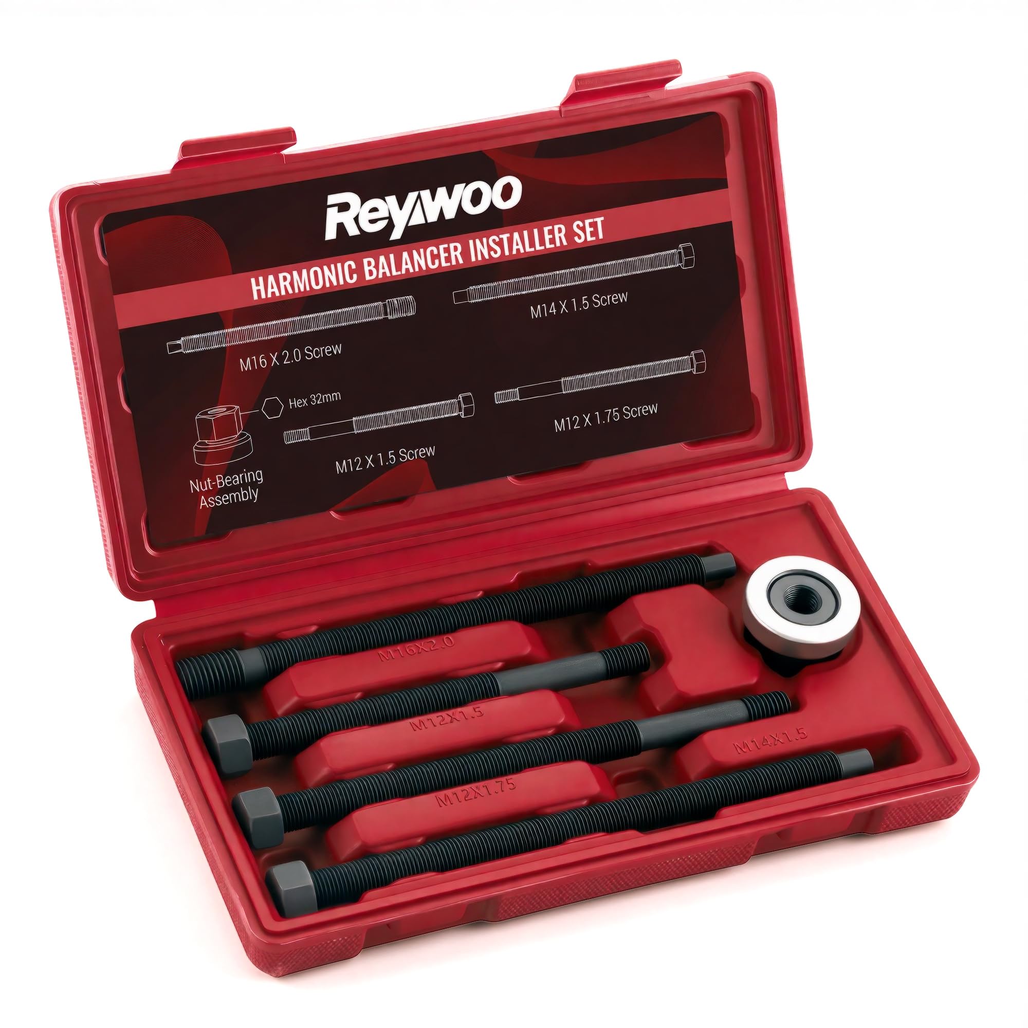 Reywoo installer set front case open showing organized tools and quick identification benefit