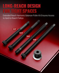 Reywoo long press rods arranged to show length options for tight engine bays