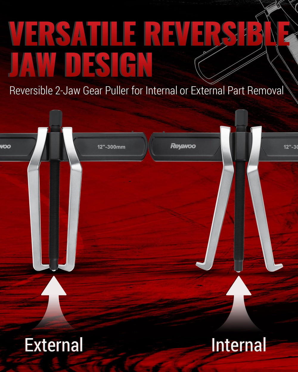 Reywoo hex-head spindle detail offering strong, slip-resistant torque