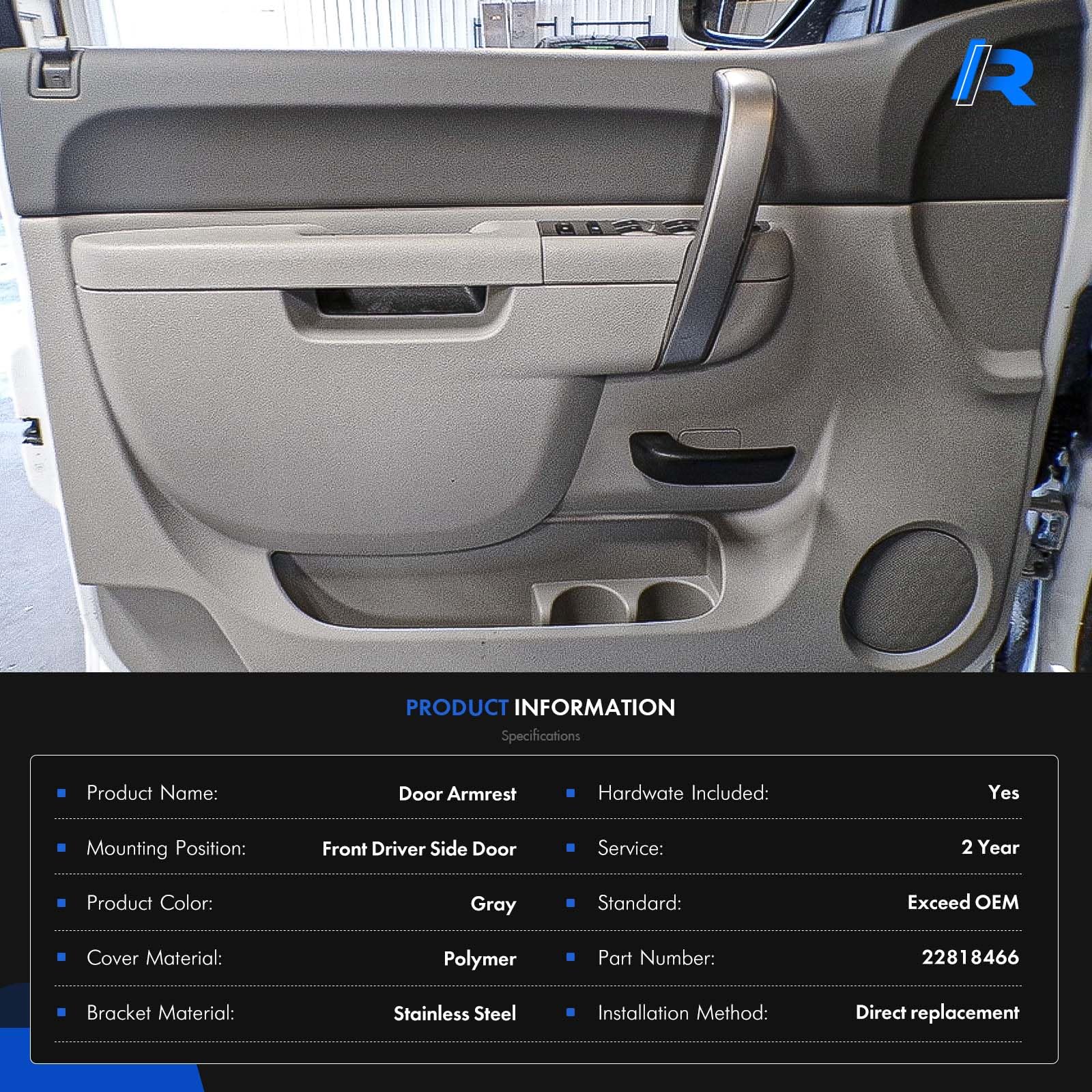 RHAOCZIYAUTO armrest installed in truck door, improving cabin look