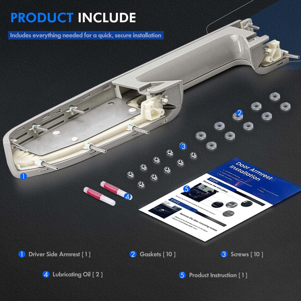 RHAOCZIYAUTO armrest beside ruler showing accurate dimensions
