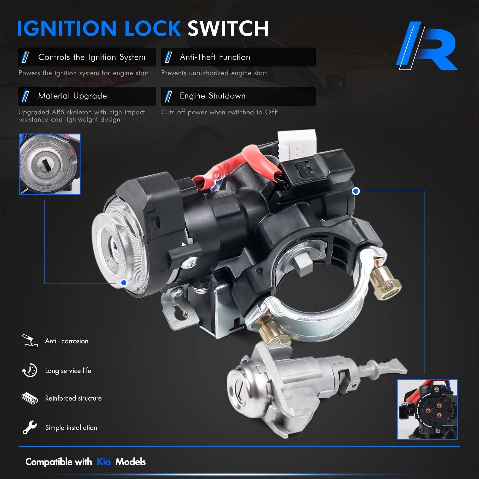 RHAOCZIYAUTO left driver door lock detail for restored secure entry