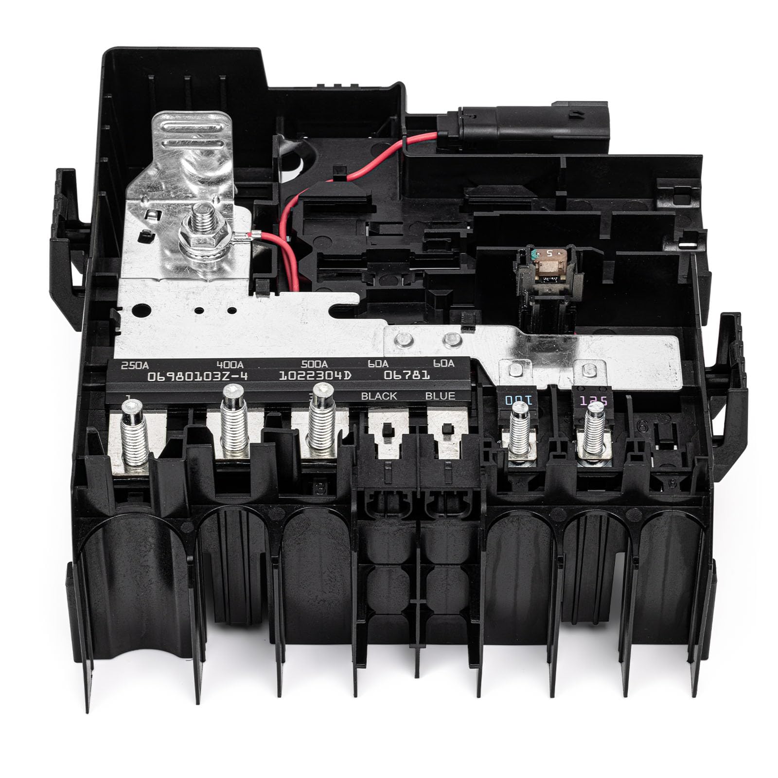 RHAOCZIYAUTO fuse block front view showing mounting points and OEM fit benefit
