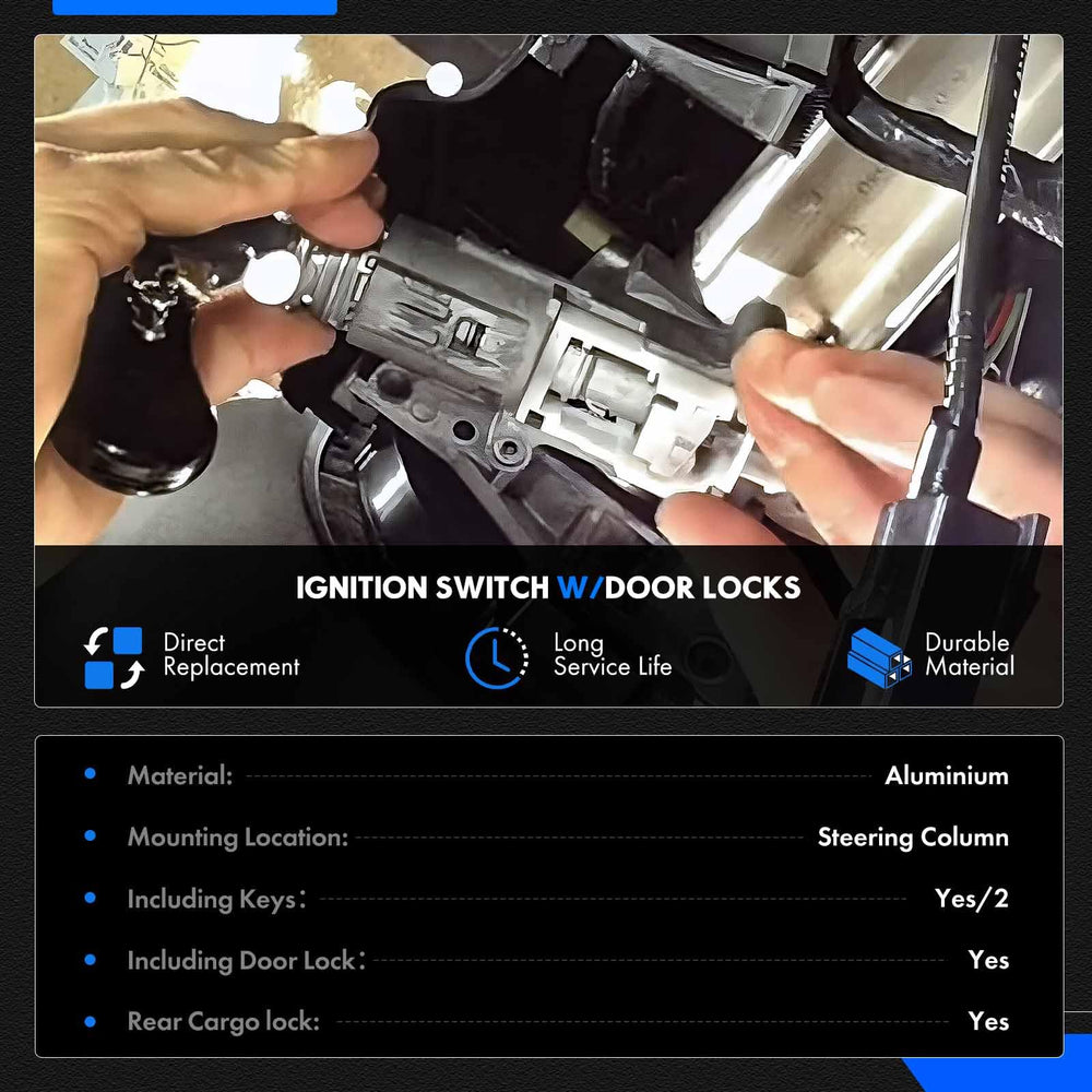 RHAOCZIYAUTO ignition cylinder close-up highlighting precise machining durability