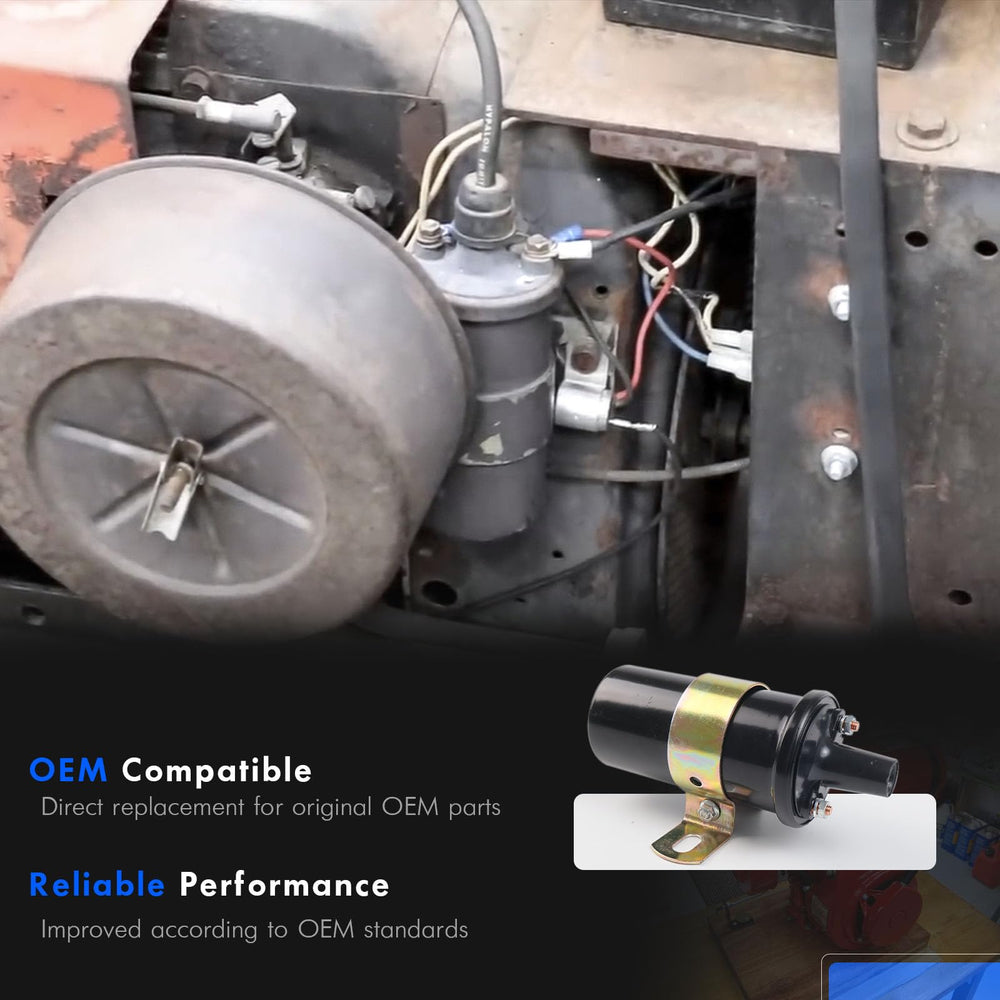 RHAOCZIYAUTO components installed on a Kohler K-series engine demonstrating restored ignition