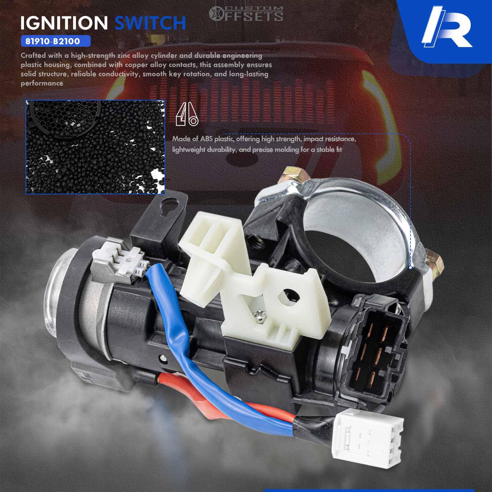 RHAOCZIYAUTO installed in steering column illustrating correct fit benefit