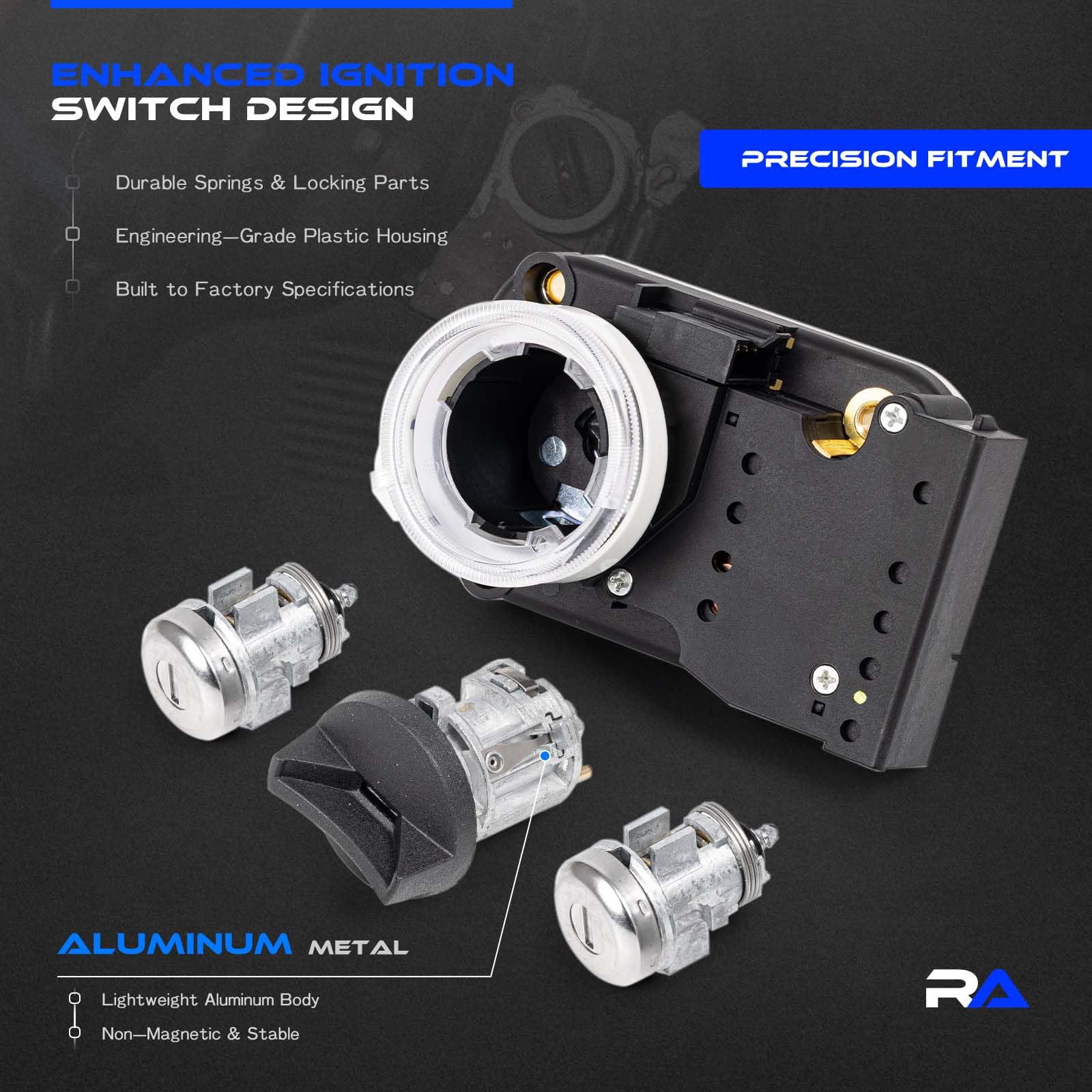RHAOCZIYAUTO two keys and two door locks shown for matched key convenience
