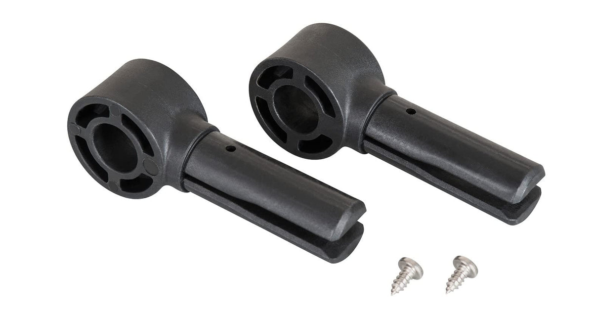 Rhino Rack hinge close-up showing durable engineered plastic and easy replacement benefit