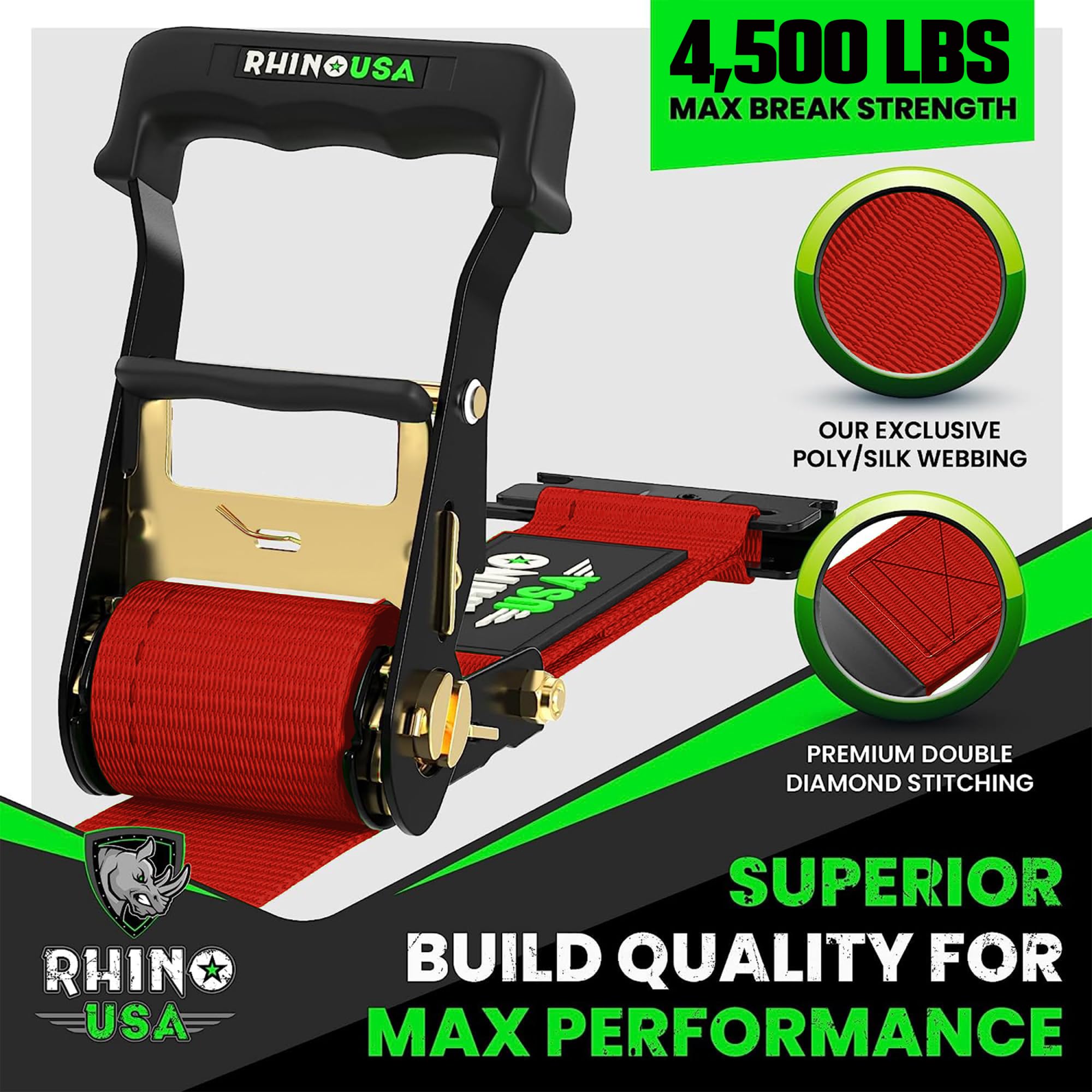 Rhino USA chock close-up showing durable grip and secure fit